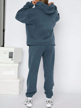 Casual Print Crew Neck Sweatshirt And Pants Set